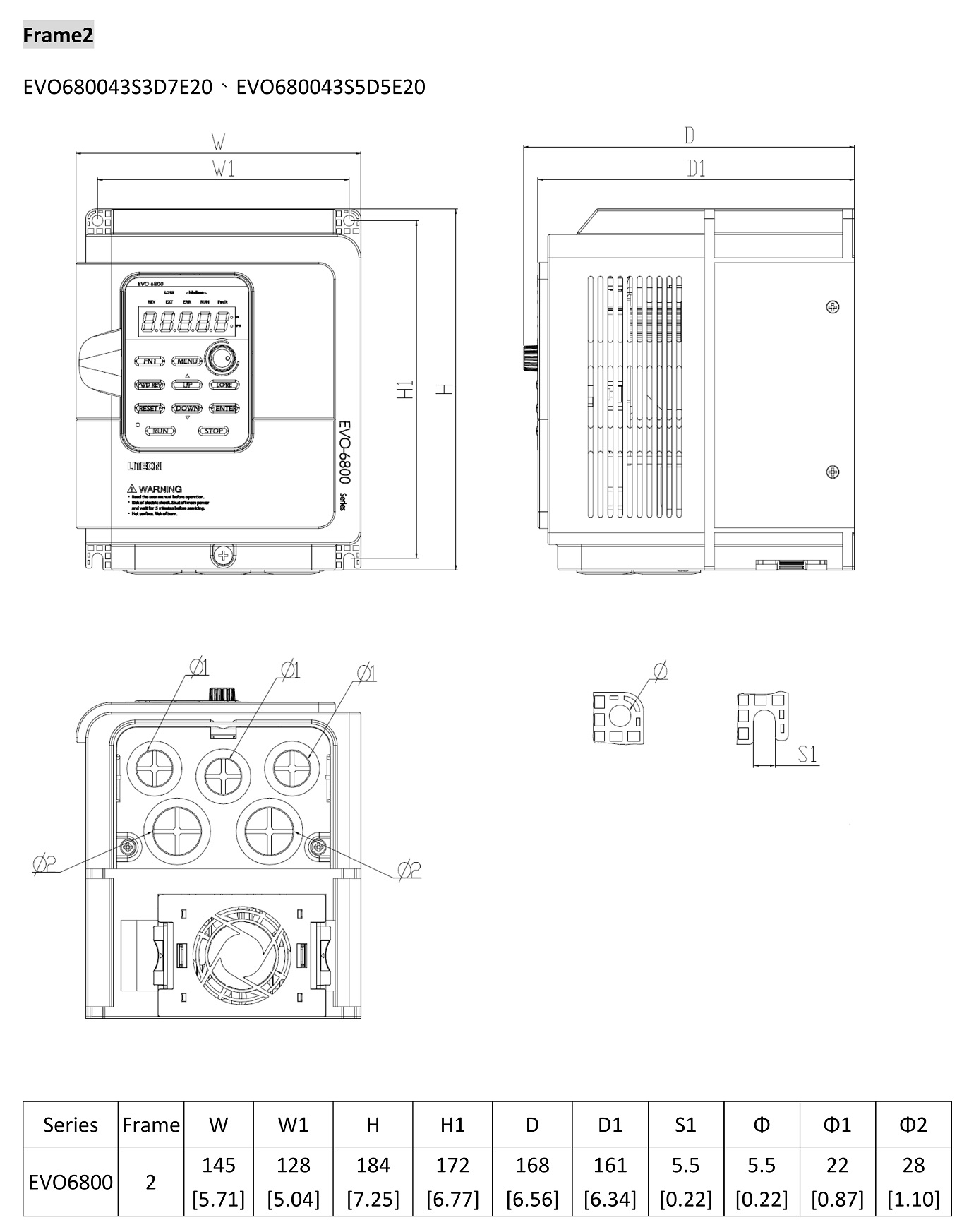 Liteon-evo6800-size2-Dimensions