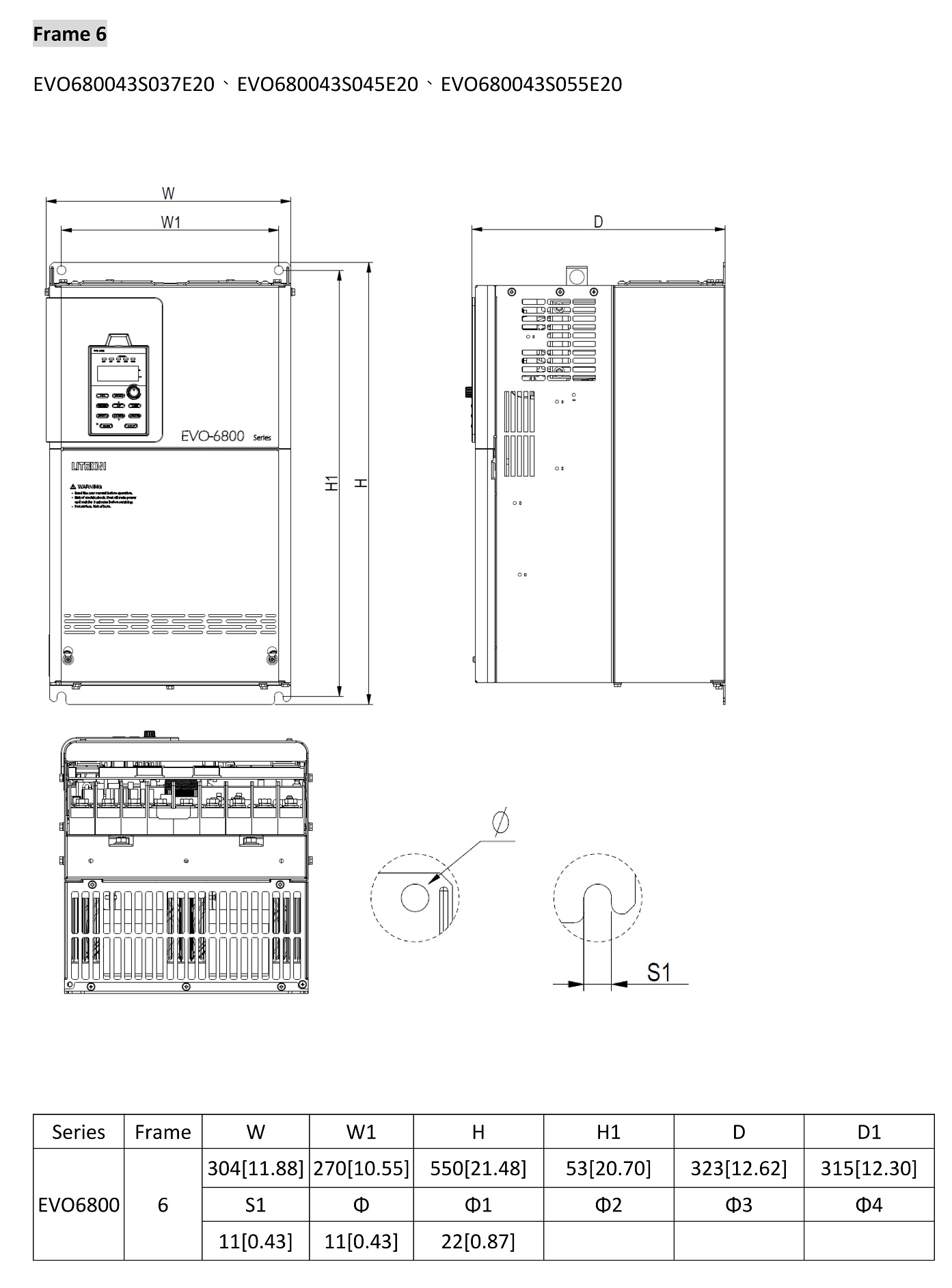 Liteon-evo6800-size6-Dimensions